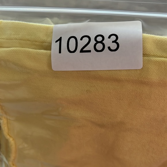 NYDJ Womens Wide Leg Denim Capri Size 8 Yellow Raw Hem Lift Tuck Technology New - Picture 10 of 10